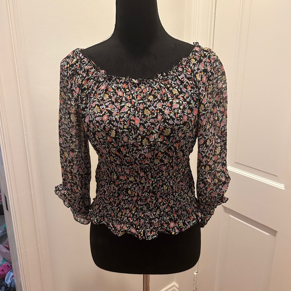 Anthropologie 3/4 sleeve top